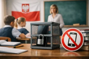 Prohibición de móviles en colegios: alumnos dejan el teléfono al entrar en clase