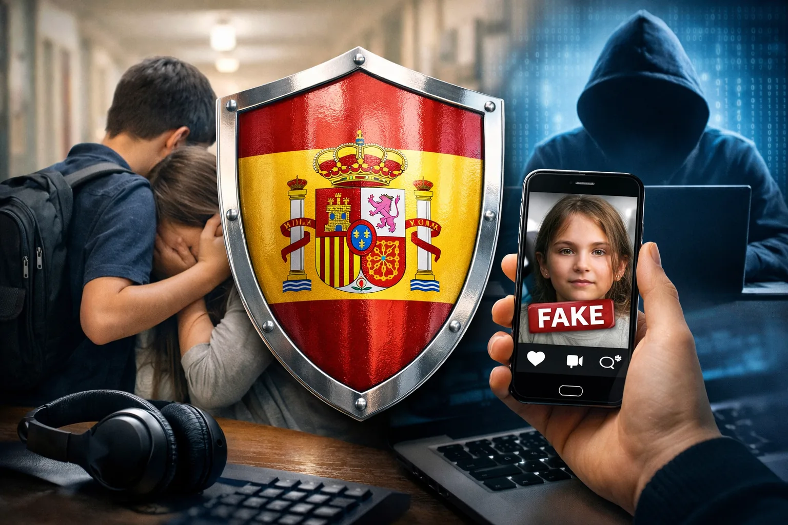 Protocolo contra acoso escolar en España frente a deepfakes y ciberacoso en centros educativos